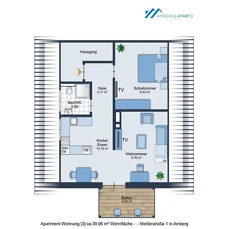 - Apartment-wohnung 3 - Wohnraum Auf Zeit Apartment *